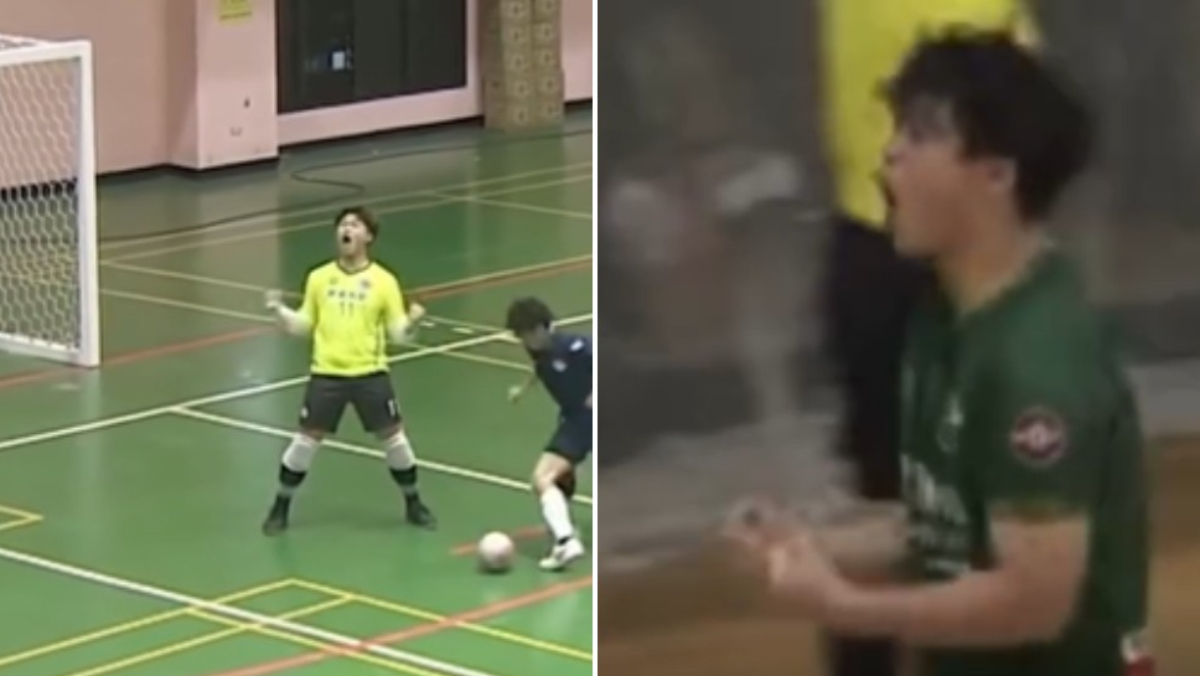 成網路梗圖！5人足球守門員「提早慶祝」又來了　這回建功奪勝…本人回應了