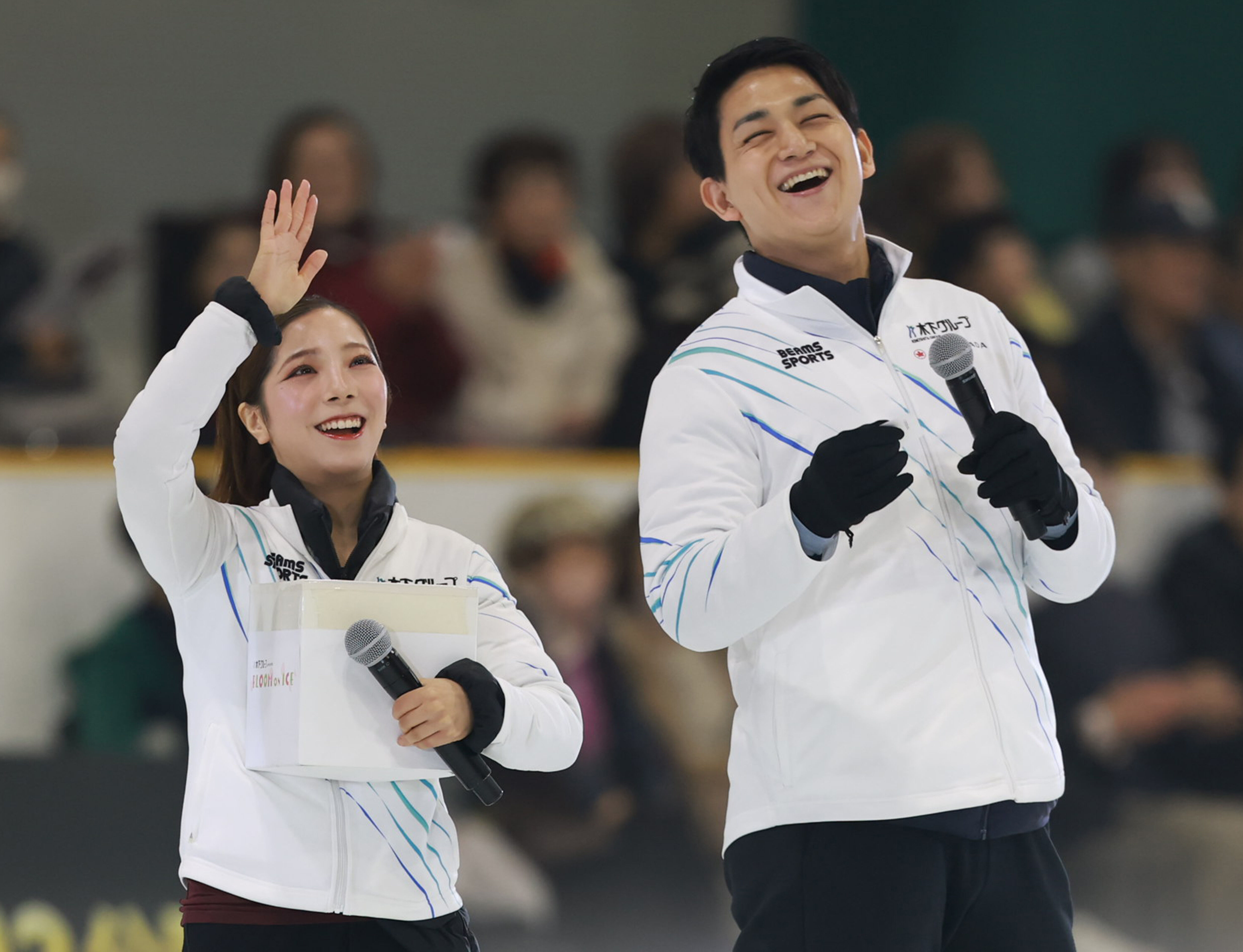 ▲▼日本花式滑冰雙人組合三浦璃來、木原龍一宣布退役後,5月1日來到兵庫縣尼崎市開幕的冰上表演「Bloom on Ice」。(圖/達志影像/美聯社)