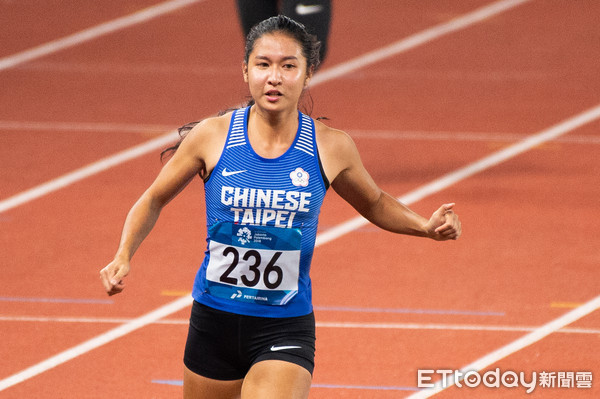 ▲▼2018雅加達亞運,亞運田徑女子100公尺預賽,中華隊廖晏均。(圖/記者季相儒攝)