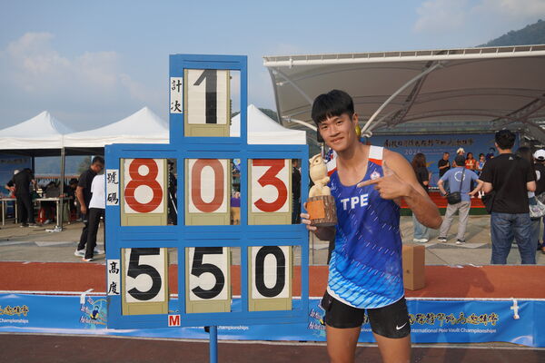 ▲吴彦翰跳过5公尺50破全国并达名古屋亚运参赛标准。（图／台体大运传系提供）