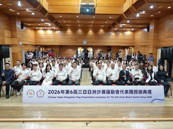 亞沙運睽違10年三亞登場！中華隊71人出擊、部長李洋授旗發加菜金