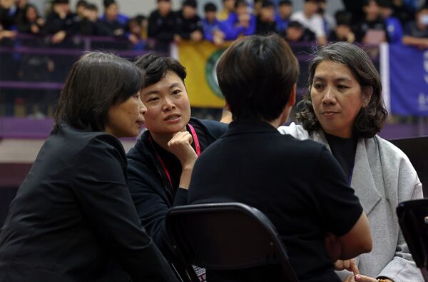 ▲莊佳佳全大運場邊助陣，接任國訓副執行長扮溝通橋樑。（圖／全大運辦公室提供）
