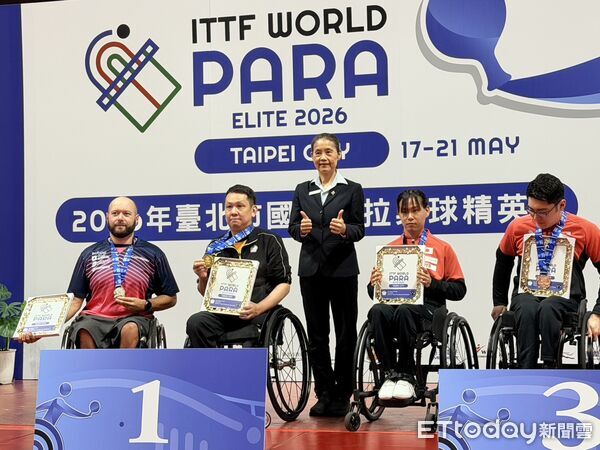 ▲台灣帕拉桌球好手程銘志在臺北精英賽奪下金牌。（圖／記者蔡厚瑄攝）