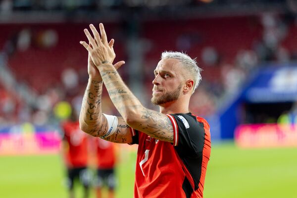 ▲奧地利37歲老將阿爾諾托維奇（Marko Arnautovic）改寫隊史最年長世界盃進球紀錄。（圖／達志影像／美聯社） 