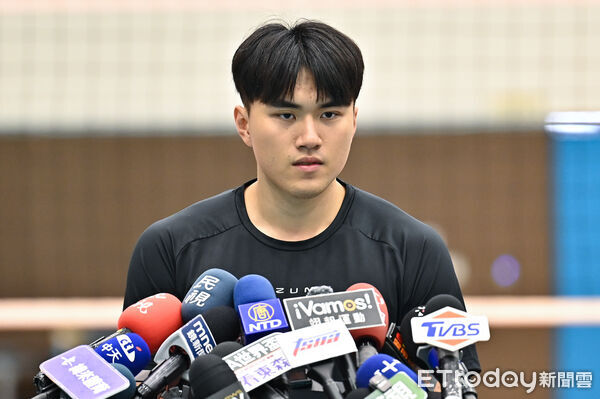 ▲中華男排代表隊張育陞(隊長)。(圖/記者李毓康攝)