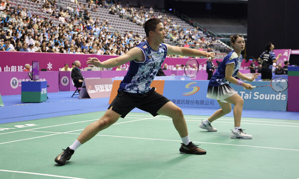 ▲吳冠勳、李佳馨挺進台北公開賽混雙4強。(圖/台北羽球公開賽提供)