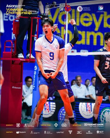 ▲中華男排蔡沛彰。(圖/Mongolian Volleyball Association提供)