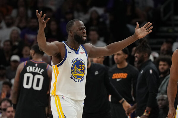 ▲格林（Draymond Green）再談2022年揮拳普爾（Jordan Poole）事件，直言當年衝突影片外流「百分之百有預謀」。（圖／達志影像／美聯社）