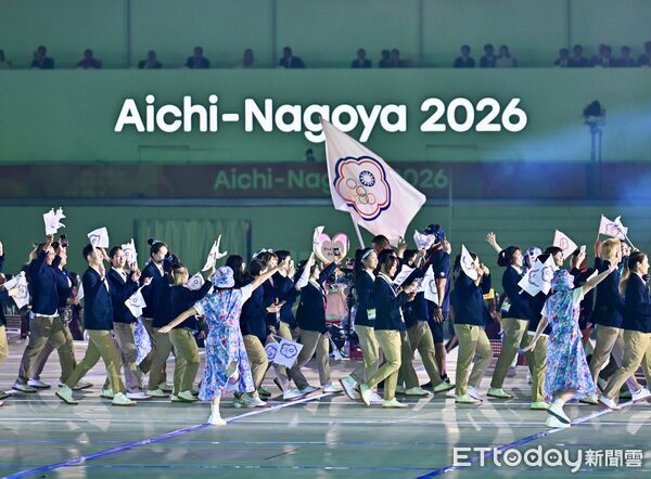 ▲▼ 2026名古屋亞運今(19)日迎來開幕儀式,中華代表隊進場。(圖/記者李毓康攝)